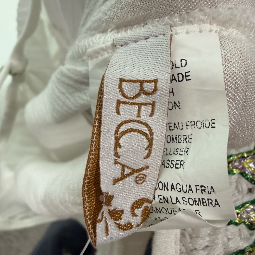 BECCA by Rebecca Virtue Layla Crinkled Rayon Dress Cover-up. Size Small - Picture 10 of 12